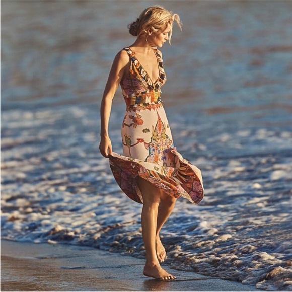 Anthropologie Cleobella Les Arcades Maxi Dress Lined Boho Size S - Picture 7 of 11